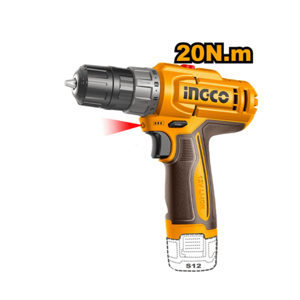 دریل پیچ گوشتی شارژی چکشی 12 ولت اینکو مدل CIDLI12206
