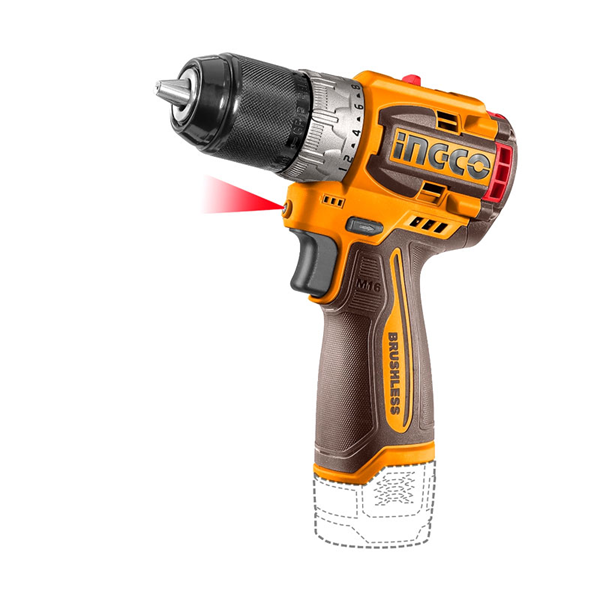 دریل پیچ گوشتی شارژی 16 ولت براشلس چکشی اینکو مدل CIDLI16682