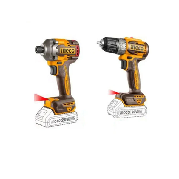 ست دو عددی امپکت و دریل 20 ولت شارژی اینکو مدل CKLI20272