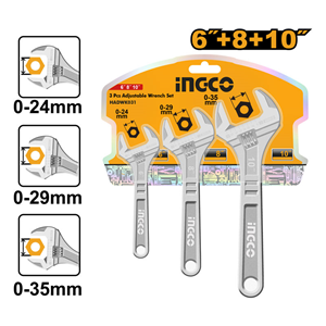 ست 3 عددی آچار فرانسه 10،8،6 اینچ اینکو مدل HADWK031