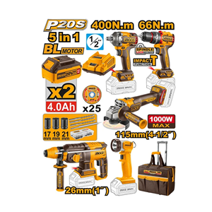 ست 5 عددی ابزار شارژی اینکو مدل CKLI2059