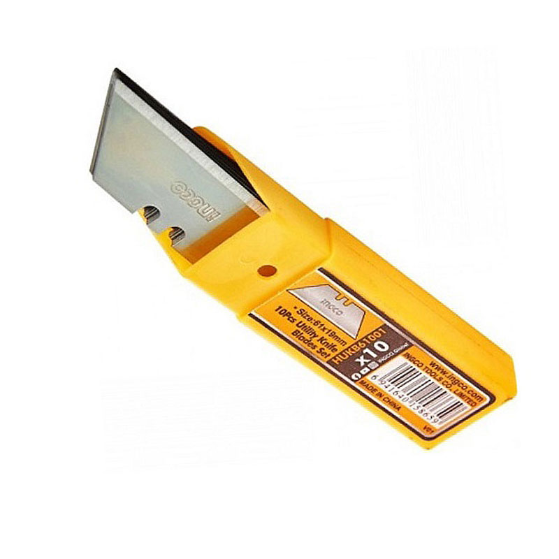 ست 10 عددی تیغ کاتر موکت بر ذوزنقه ای اینکو مدل HUKB61001