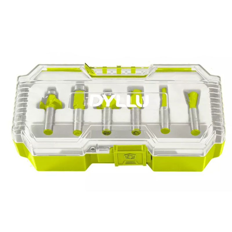 ست 6 عددی تیغ اور فرز نجاری شفت 8 میلی متر دایلو مدل DTRKSR0108