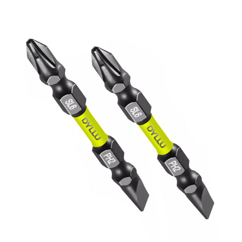 ست 2 عددی سر پیچ گوشتی دو سر PH2 چهارسو و تخت 65 میلی متر S2 دایلو مدل DTSV3K63